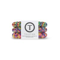 TELETIES - Psychedelic Tie Dye- Large Coil Hair Ties