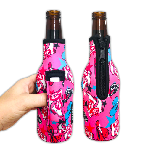 SALE! Nashville Cowgirl 12oz Bottleneck Handler Can Cooler Koozie