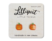 Jack O' Lantern Earring Studs