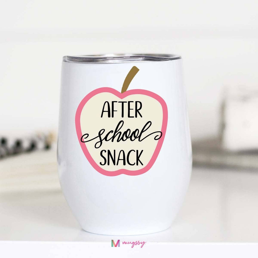 After School Snack Wine Cup - Funny Teacher Gift