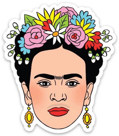 Frida Flower Crown Die Cut Sticker