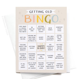 Getting Old Bingo Birthday Greeting Card