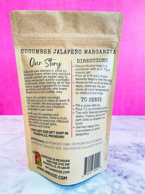 Cucumber Jalapeño Margarita Alcohol Infusion Cocktail Kit