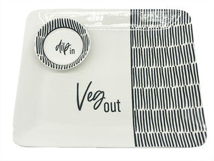 Dip in, Veg Out Platter & Bowl - 2pc Set