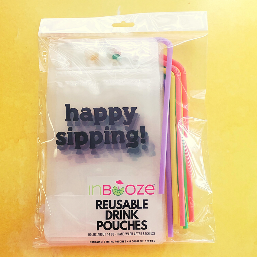 InBooze Resuable Adult Drink Pouches - Perfect for girls trips, bachelorette parties and more!