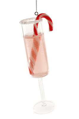Holiday Peppermint Martini Glass Ornament