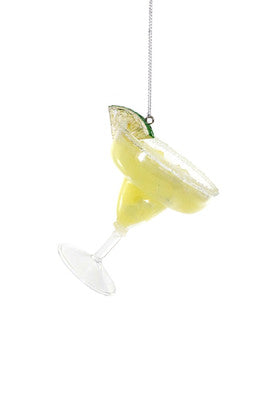 Margarita Glass w/ Salt & Lime Boozy Ornament