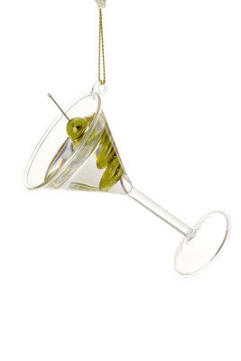 Glass Martini with Olives Ornament - Boozy Ornament