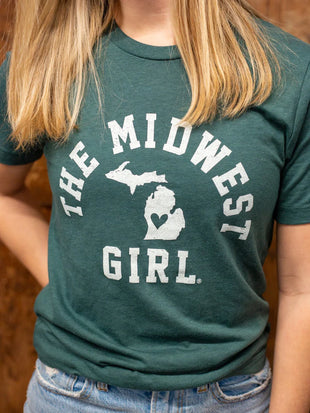 SALE! Midwest Girl Michigan Green Tee