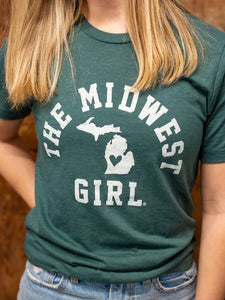 Midwest Girl Michigan Green Tee