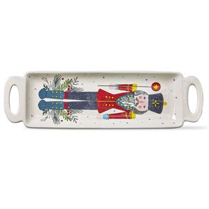 Ceramic Nutcracker Holiday Platter