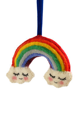 Jolly Rainbow Felt Ornament