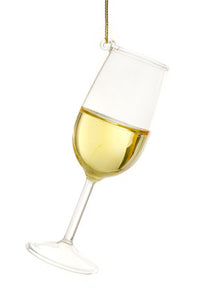 White Wine Glass Ornament