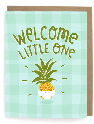 Welcome Little One - Pineapple Baby Greeting Card