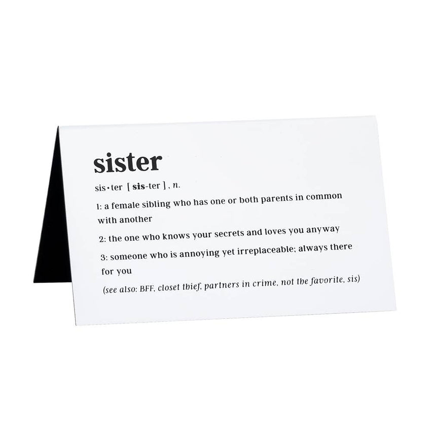 Sister Definition Large Desk Sign