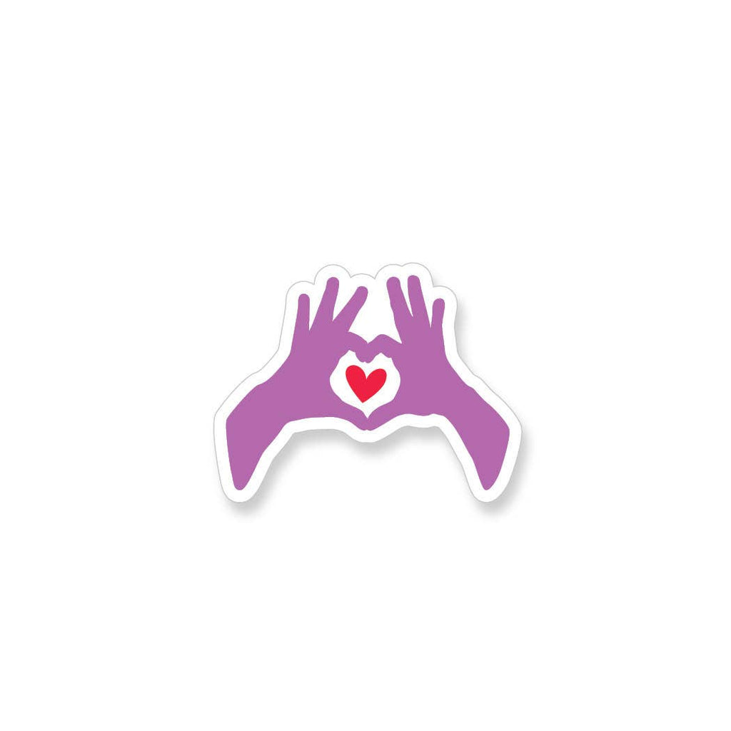 Love heart Hands Vinyl Sticker