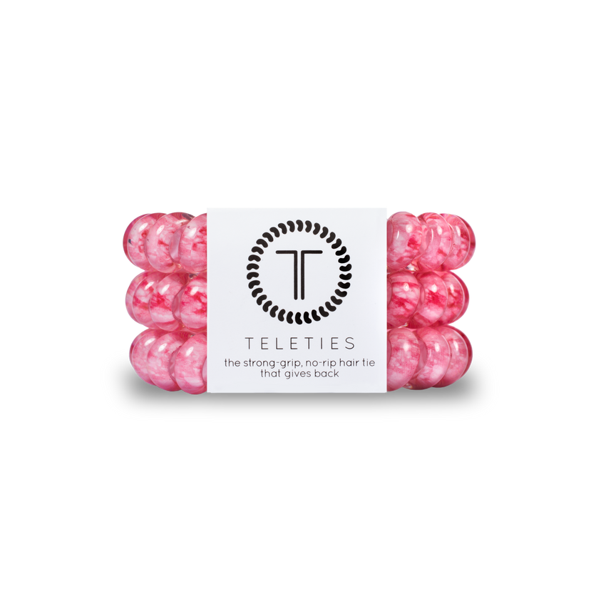 TELETIES - Gypsy Rose - Coil Hair Ties - Pink Colors