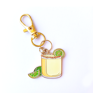 Margarita Enamel Keychain Charm