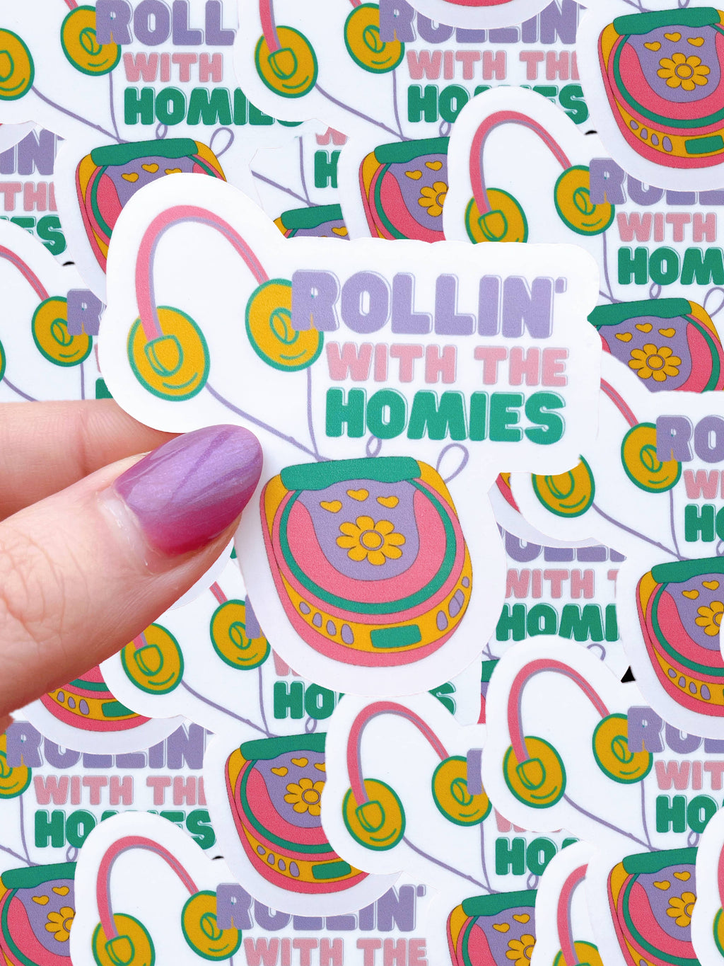 Rollin with the homies, clueless inspired waterproof sticker