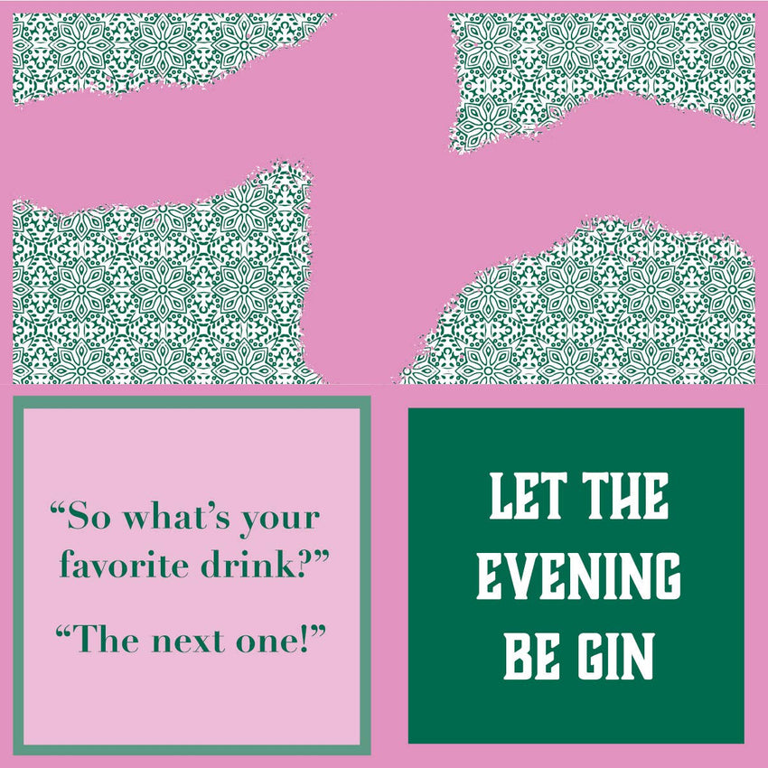 Funny Napkin: Let the Evening Be Gin - Double Sided