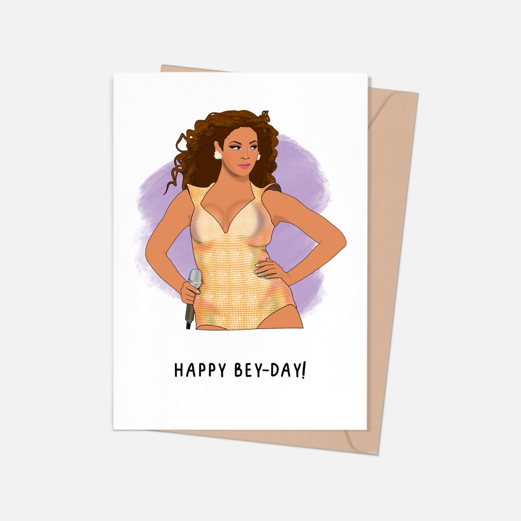Beyoncé Happy Bey-Day Happy Birthday Greeting Card
