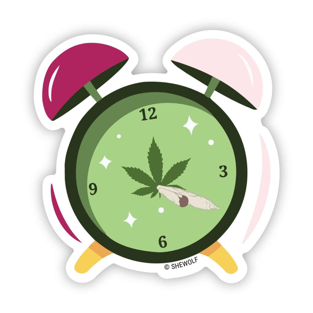 420 Stoner Clock Vinyl Sticker | Cannabis Weed Decal