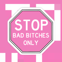 Stop Bad Bitches Only Sticker - Funny Sticker