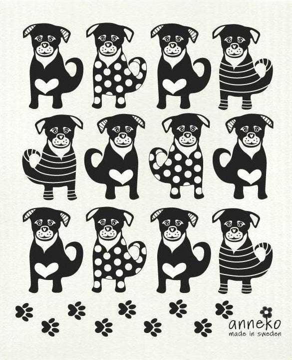 Swedish Dishcloth - BLACK DOGS