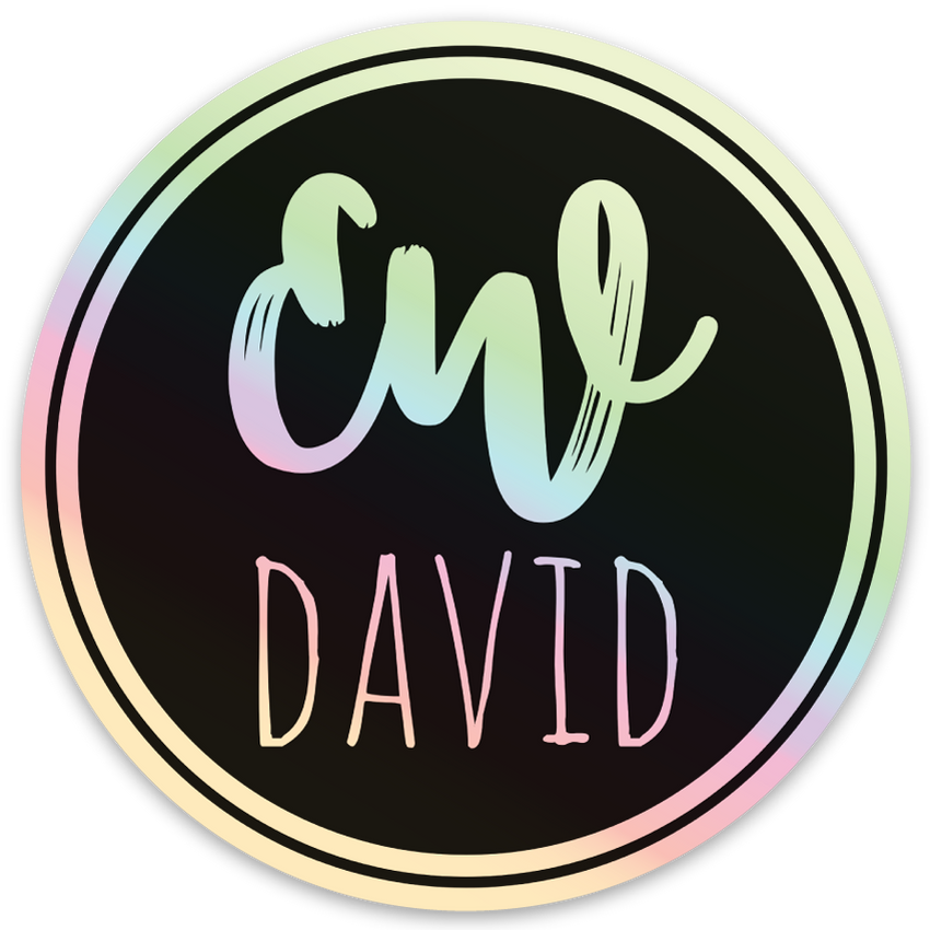 SALE! Ew David Holographic Circle Sticker - Schitt's Creek Sticker