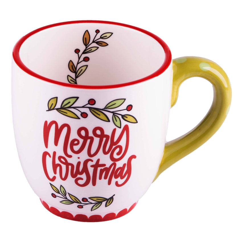 Merry Christmas Holly Mug - Great holiday mug for her!