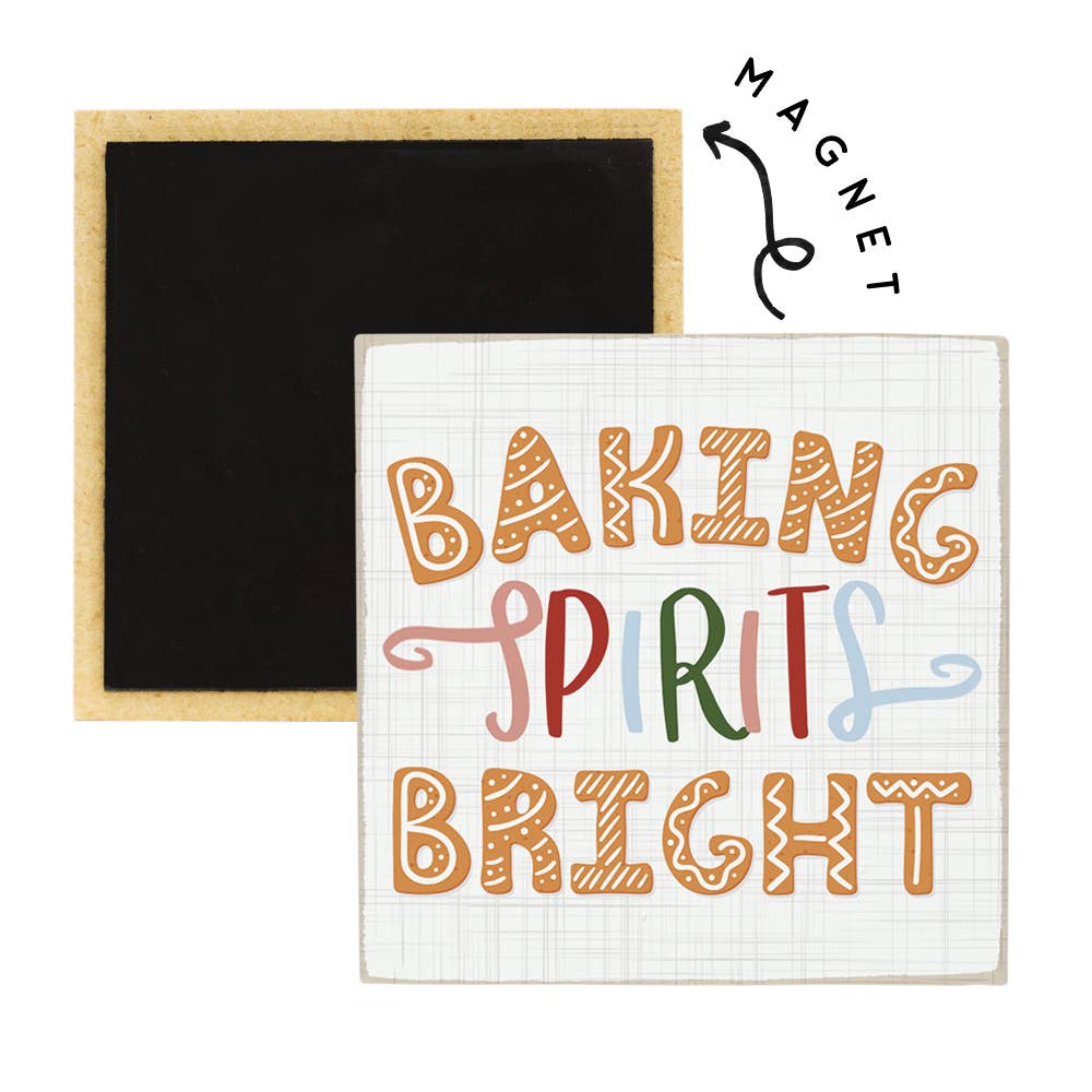 Baking Spirits Bright - Square Magnets