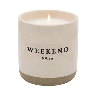 SALE! Weekend Soy Candle - Cream Stoneware Jar - 12 oz