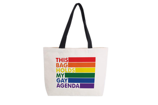 My Gay Agenda | LGBTQ+ Rainbow Pride Canvas Bag w/Pocket