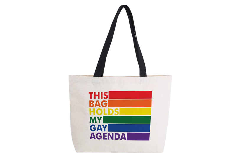 My Gay Agenda | LGBTQ+ Rainbow Pride Canvas Bag w/Pocket