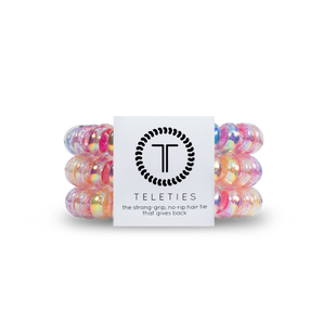 TELETIES - Eat Glitter for Breakfast - Large Coil Hair Ties