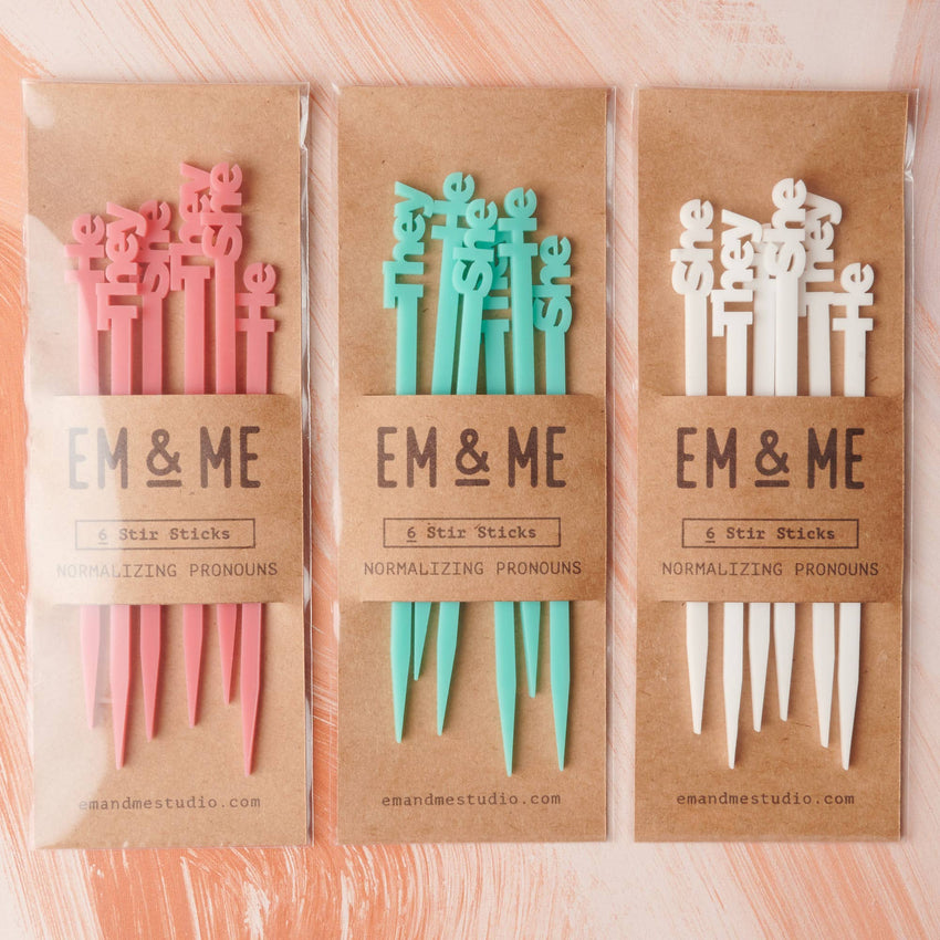 SALE! Pronoun Stir Sticks for Cocktails and parties