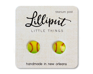 Softball Stud Earrings