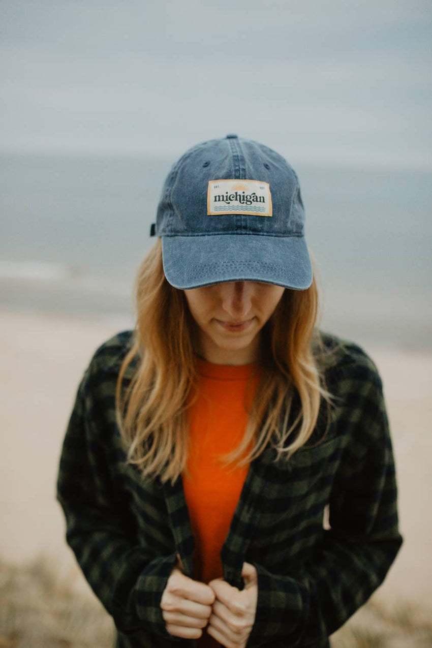 Michigan Patch Baseball Cap - Blue