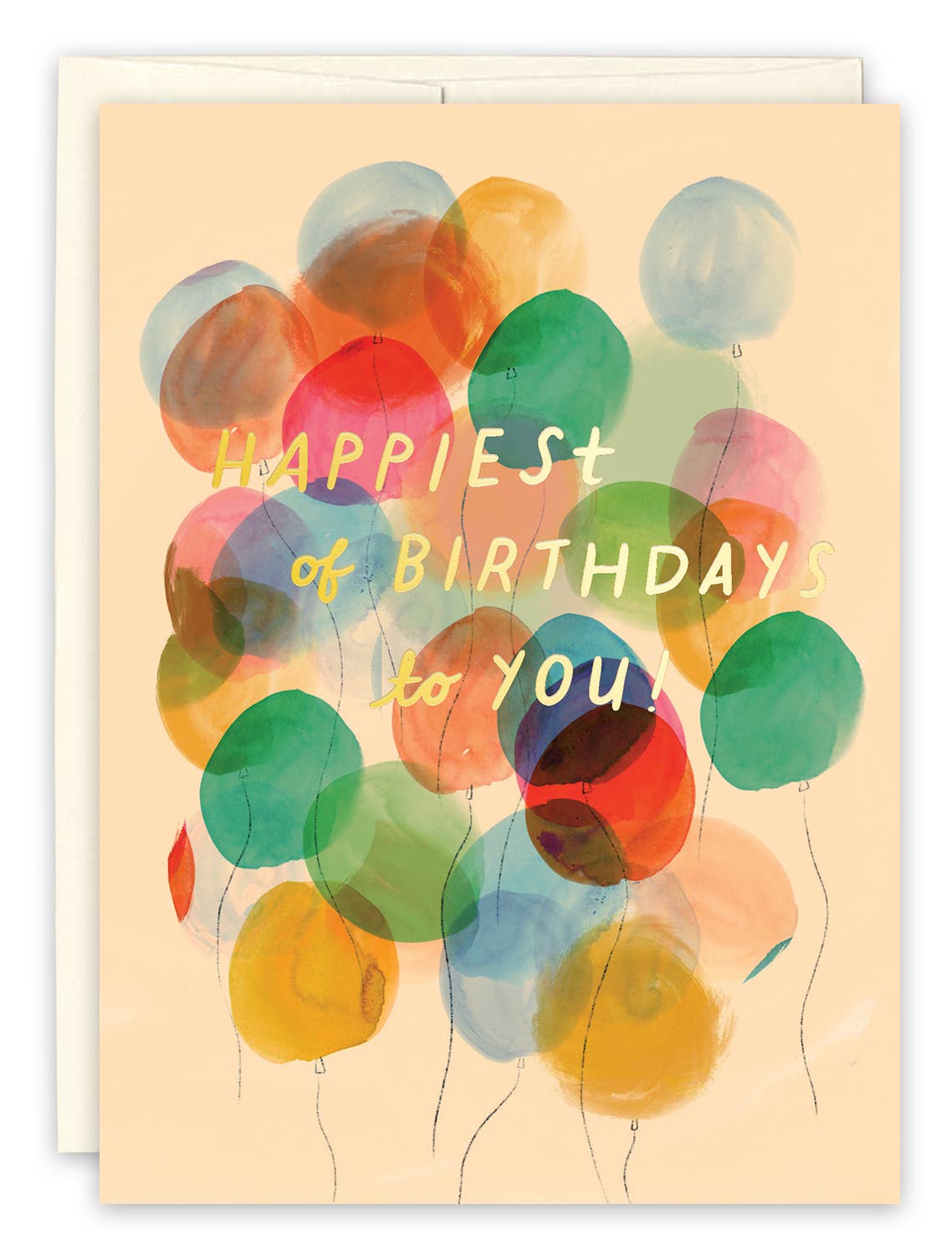 SALE! Balloons "Happiest of Birthdays to You" Birthday Card