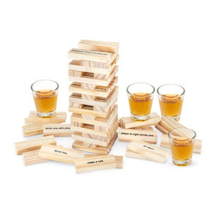 Group Stacking Blocks Drinking Game by True - Jenga Style game!