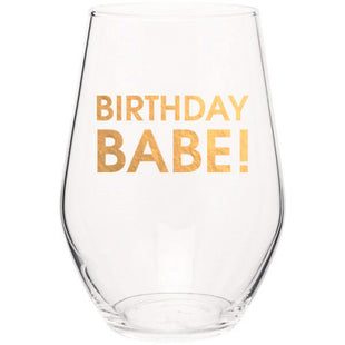 Birthday Babe Wine Glass - Fun Birthday Cocktail Glass