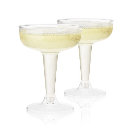 Plastic Coupe Glass Set