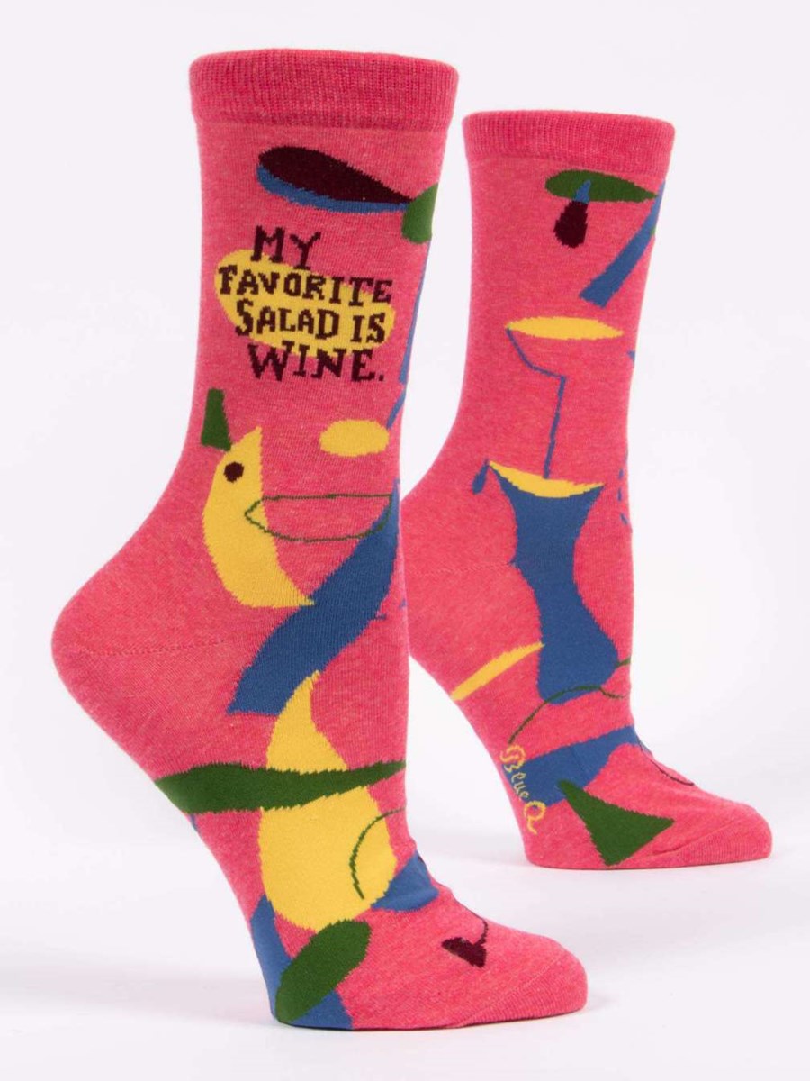 SALE! My Favorite Salad Is Wine -Crew Socks