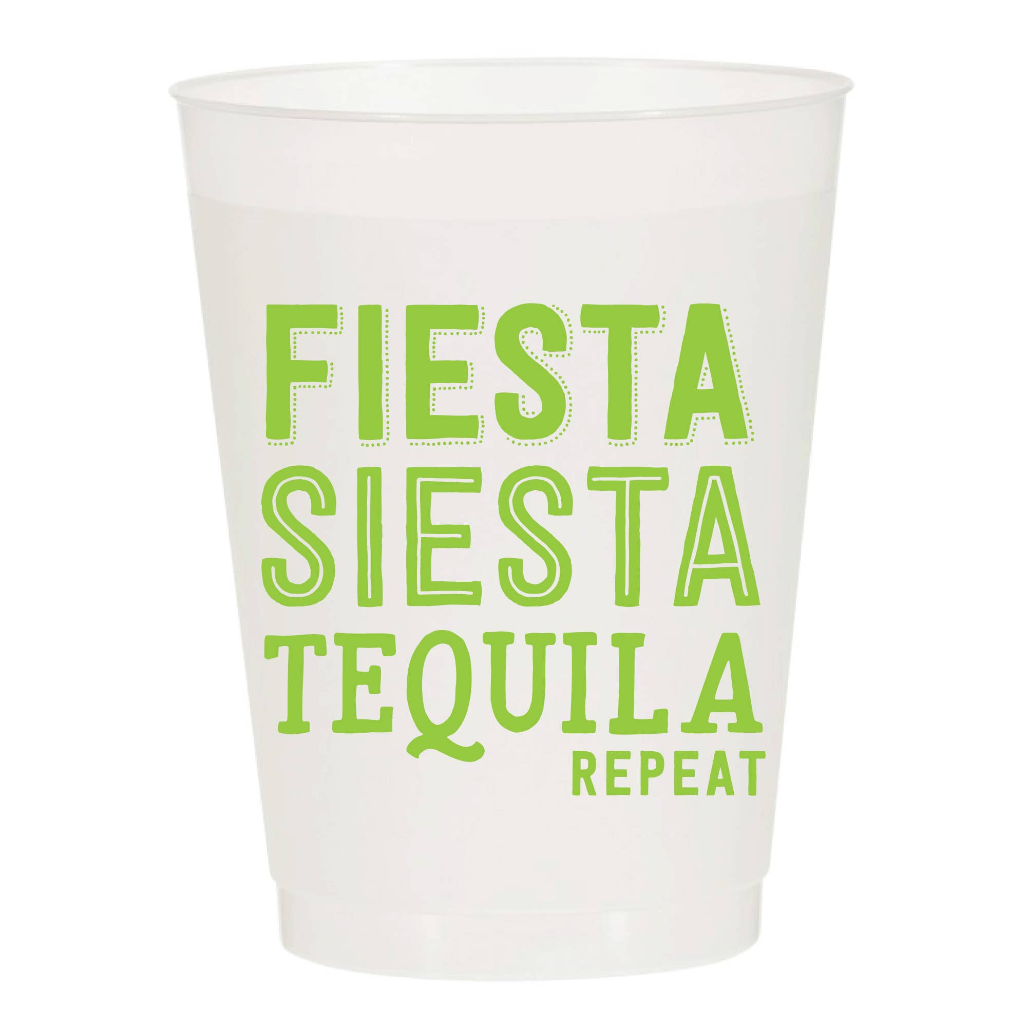 SALE! Fiesta Siesta Tequila Repeat Cinco De Mayo - Set of 10 Cups