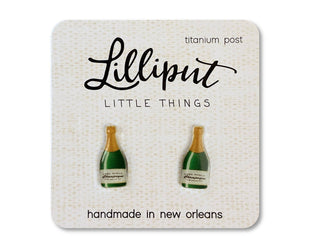 Champagne Bottle Earring Studs