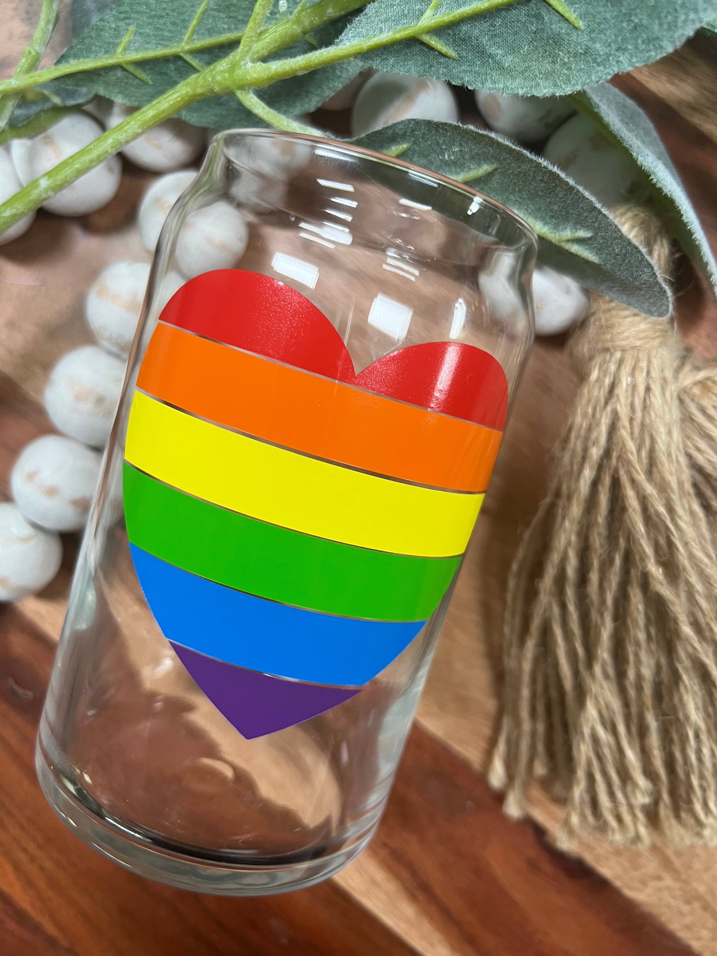 Pride Month, Beer Can Glass, LGBTQ, Inclusive, Pronouns