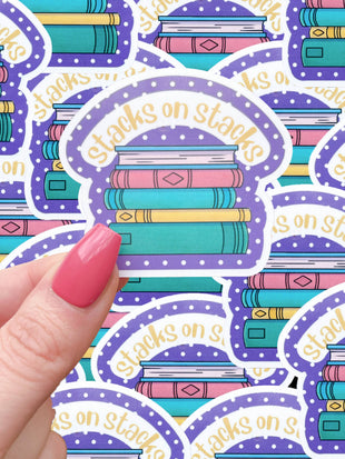 Stacks on Stacks Sticker - Bookish Sticker