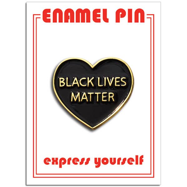 Black Lives Matter Pin - Black enamel pin