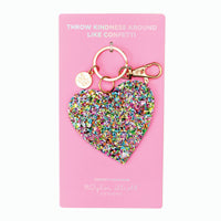 Confetti Acrylic Heart Keychain - Glittery Heart Keychain - Taylor Elliott Designs