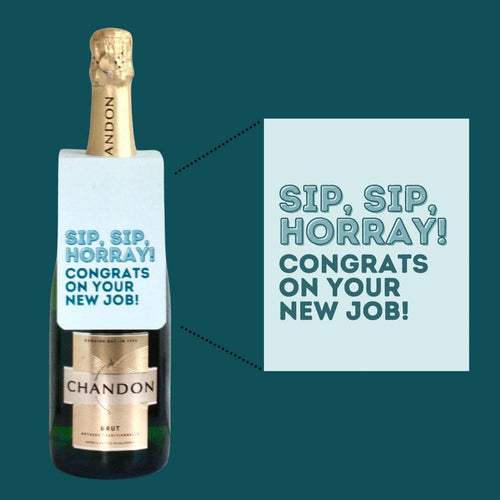 SALE! Wine Tag - Horray! Congrats on your New Job